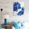 Stupell Industries Blue Abstract Ink Blot Canvas Wall Art